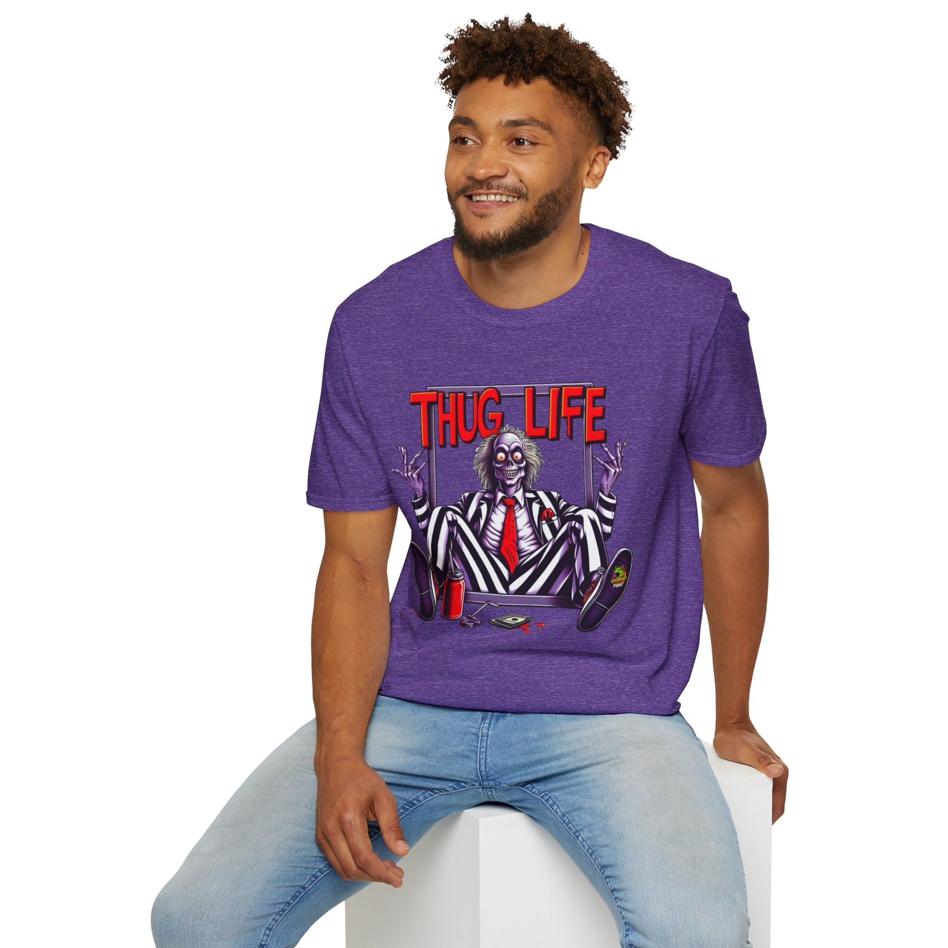 high-quality - Beetlejuice Shirt | Funny Thug Life Graphic T-Shirt | Halloween Beetlejuice Tee - premium material. limited stock. Order yours now and stand out with this exclusive piece!