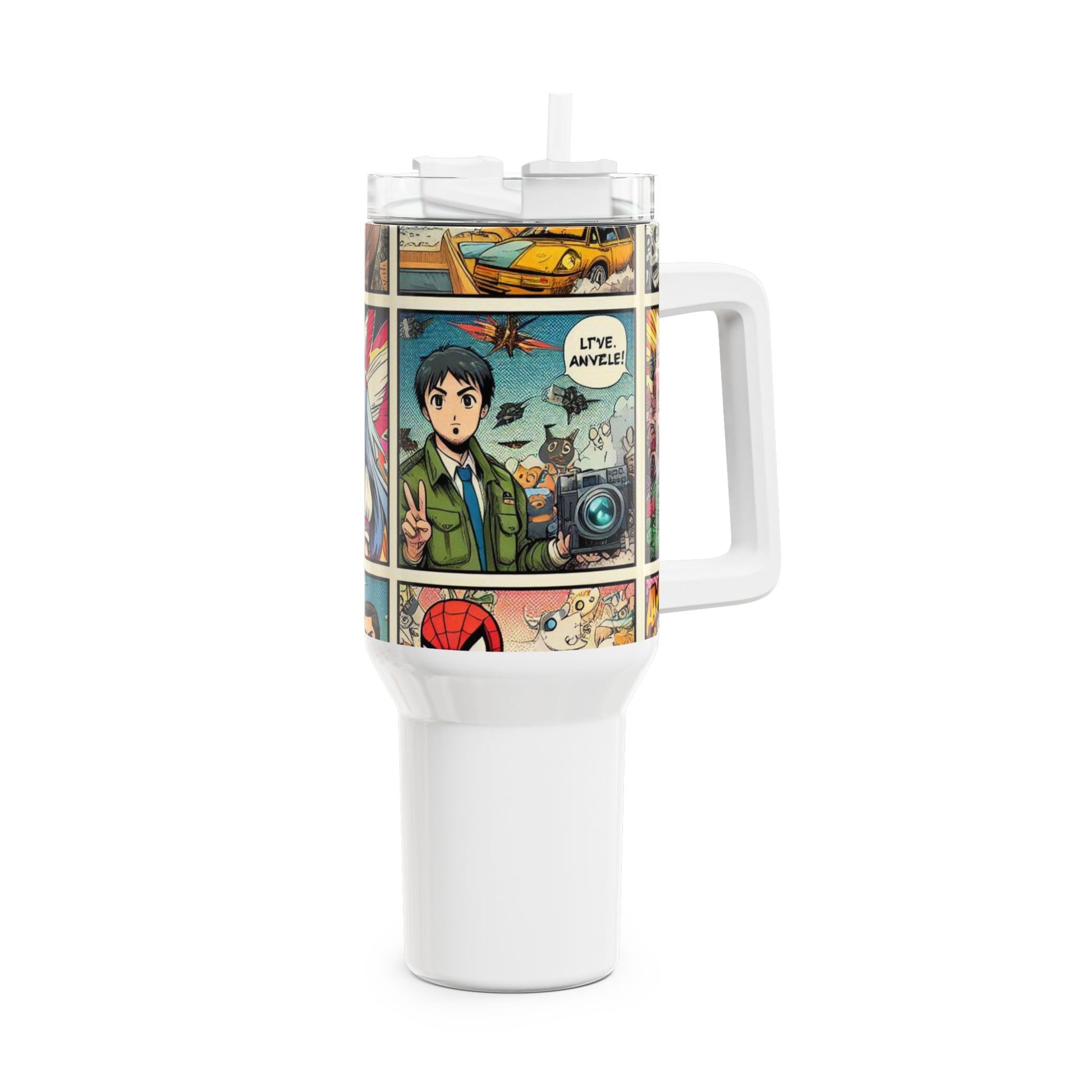 Colorful - Stanley Tumbler | Colorful Anime and Comics Themed Tumbler | Geek Drinkware for Fans - premium material. perfect gift idea. Order yours now and stand out with this exclusive piece!