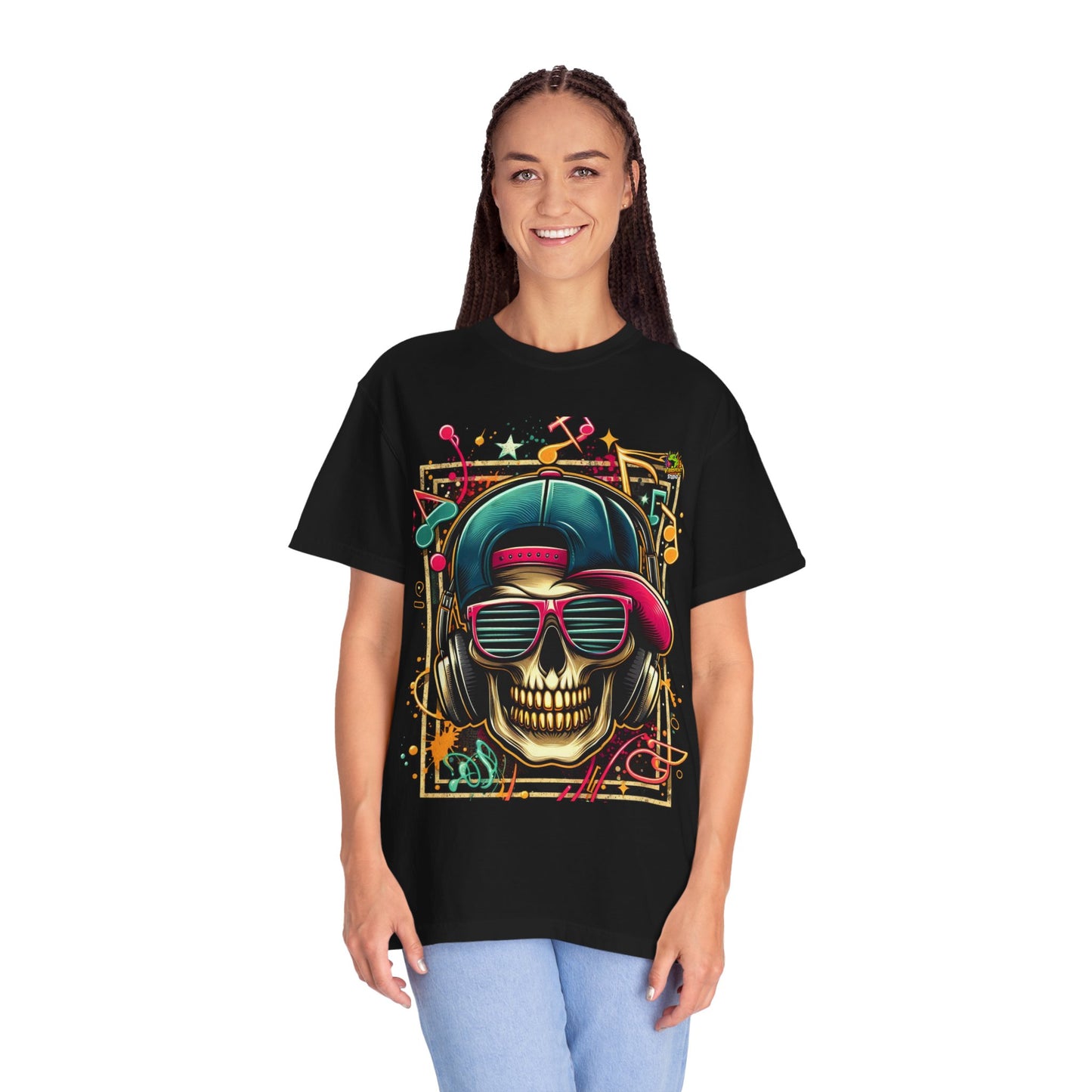 Design - Graffiti Explosion Rapper Merch | Dynamic Street Art Neon T-Shirt Design - premium material. limited stock. Order yours now and stand out with this exclusive piece!