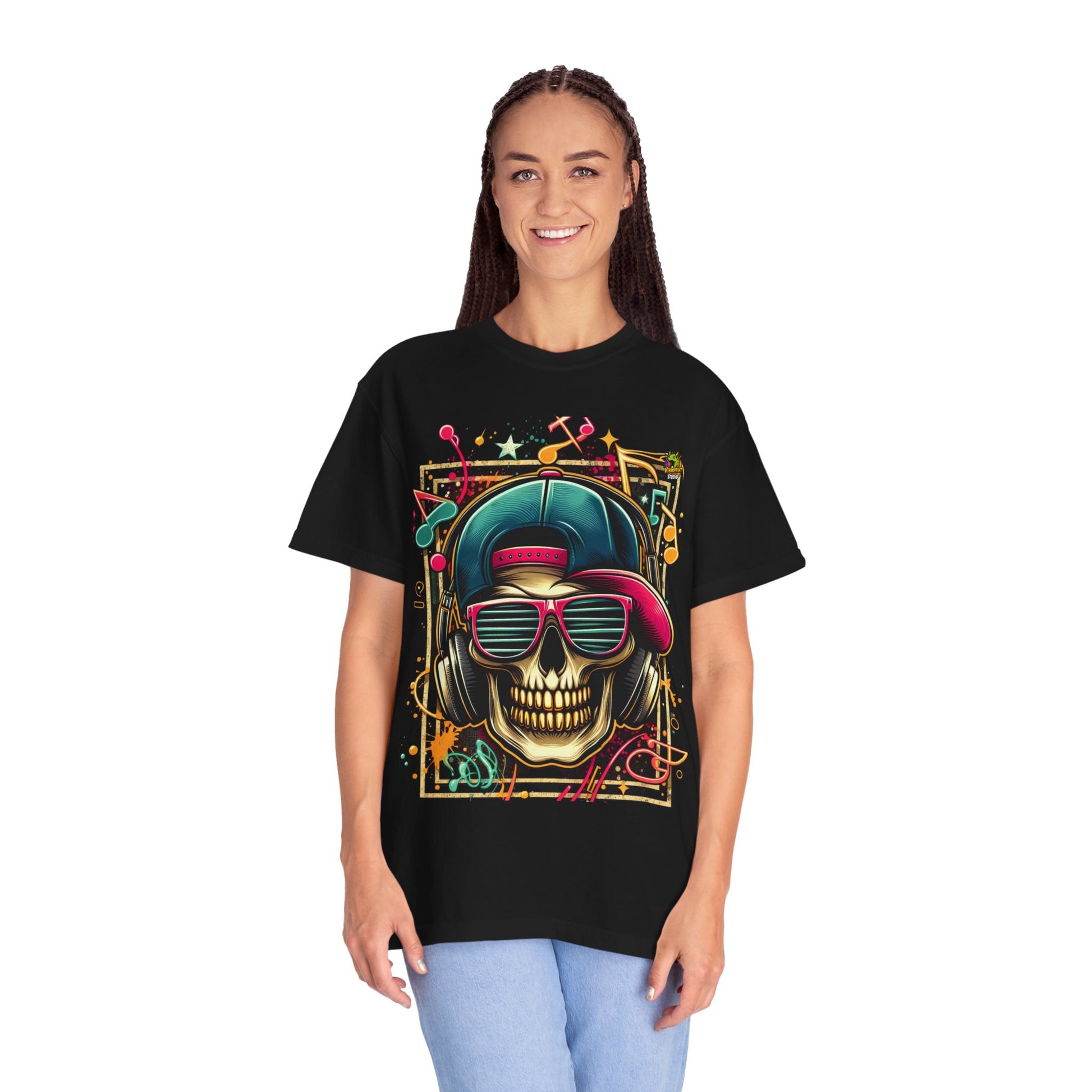 Design - Graffiti Explosion Rapper Merch | Dynamic Street Art Neon T-Shirt Design - premium material. limited stock. Order yours now and stand out with this exclusive piece!