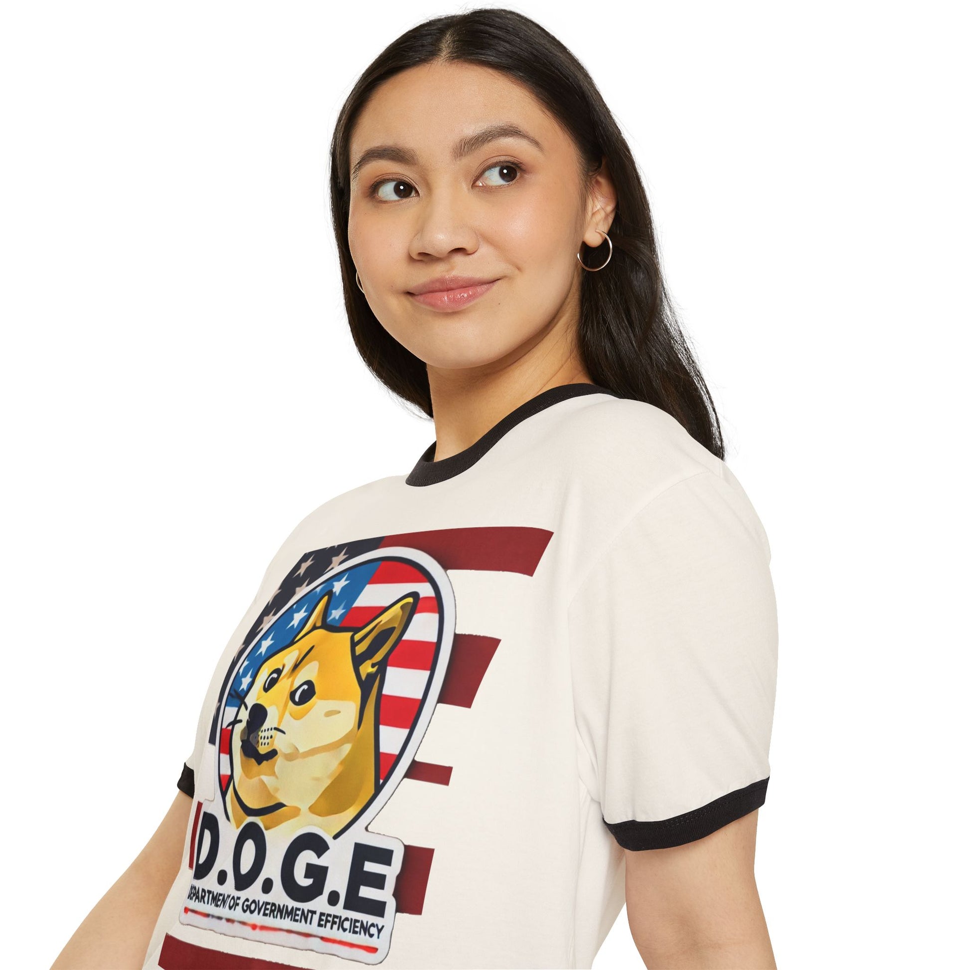 Dogecoin T Shirt for Crypto Fans | Patriotic Doge T Shirt | Dogecoin Shiba Design Tee - High Quality Image