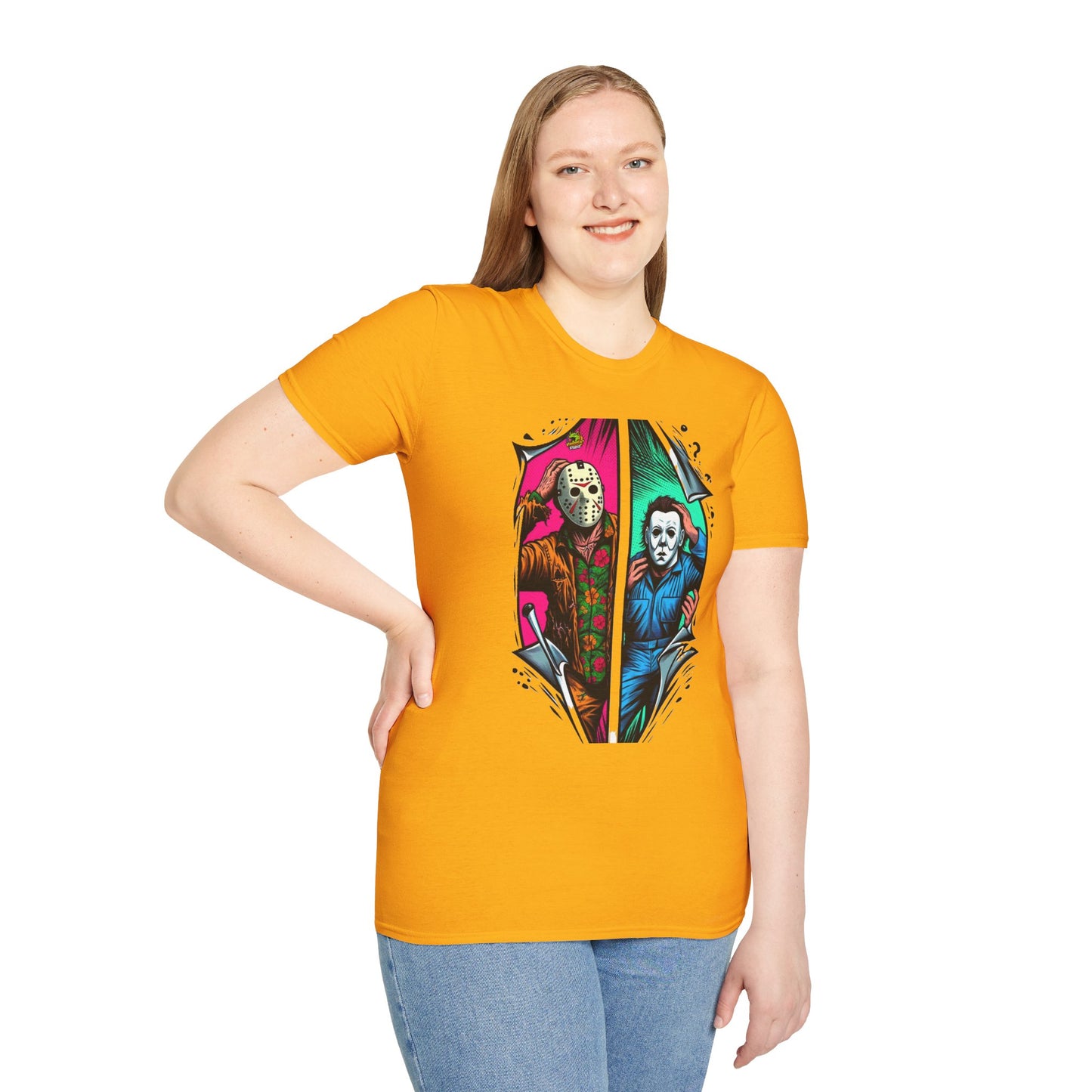 spooky season fashion - Michael Myers Vintage Shirt | Jason Voorhees Funny Picnic Scene Tee - vintage aesthetic. premium horror movie t-shirt for spooky occasions. Order yours now and stand out with this exclusive piece!