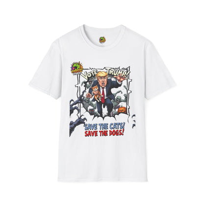 They're - They're Eating the Dogs Tee | Funny Trump Graphic T-Shirt | Election Satire Shirt - custom-made. perfect gift idea. Order yours now and stand out with this exclusive piece!