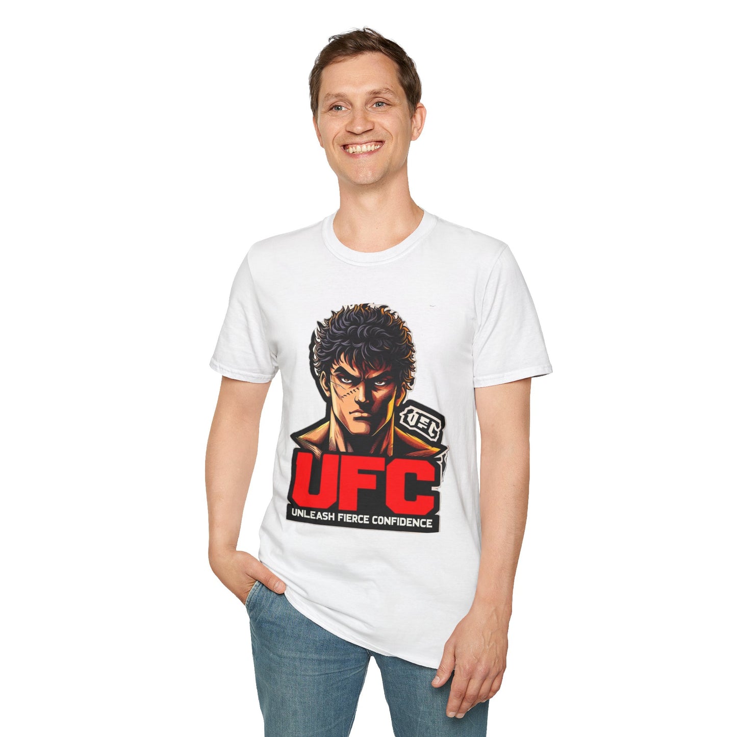 UFC - UFC T Shirt | Unleash Fierce Confidence | Motivational UFC Tee with Baki Anime Elements - custom-made. limited stock. Order yours now and stand out with this exclusive piece!