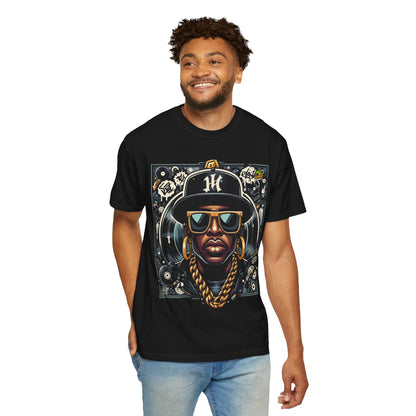 T-Shirt - Bold Hip-Hop Icon Rapper Merch | Caricature Style Urban T-Shirt Design - premium material. perfect gift idea. Order yours now and stand out with this exclusive piece!