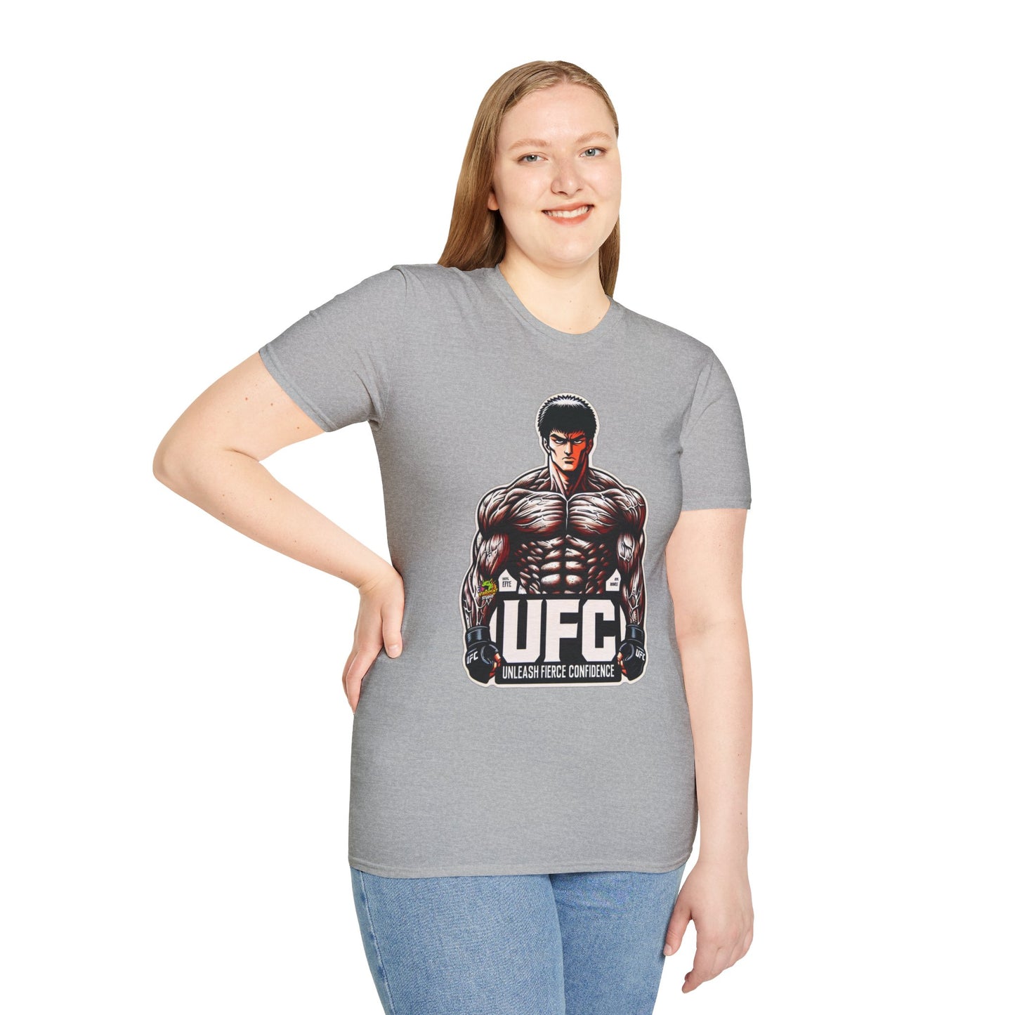 | - UFC T Shirt | Unleash Fierce Confidence | UFC Tee with Baki Anime Inspiration for Athletes - premium material. perfect gift idea. Order yours now and stand out with this exclusive piece!