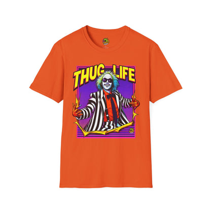 Thug - Beetlejuice Shirt | Thug Life Halloween T-Shirt | Creepy Beetlejuice Graphic Tee - custom-made. perfect gift idea. Order yours now and stand out with this exclusive piece!