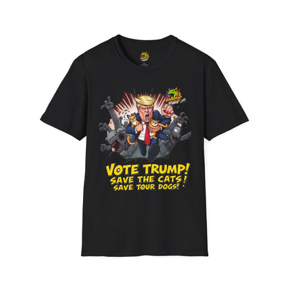 Satire - They're Eating the Dogs Tee | Trump Election Satire Shirt | Funny Political Graphic Tee - premium material. perfect gift idea. Order yours now and stand out with this exclusive piece!