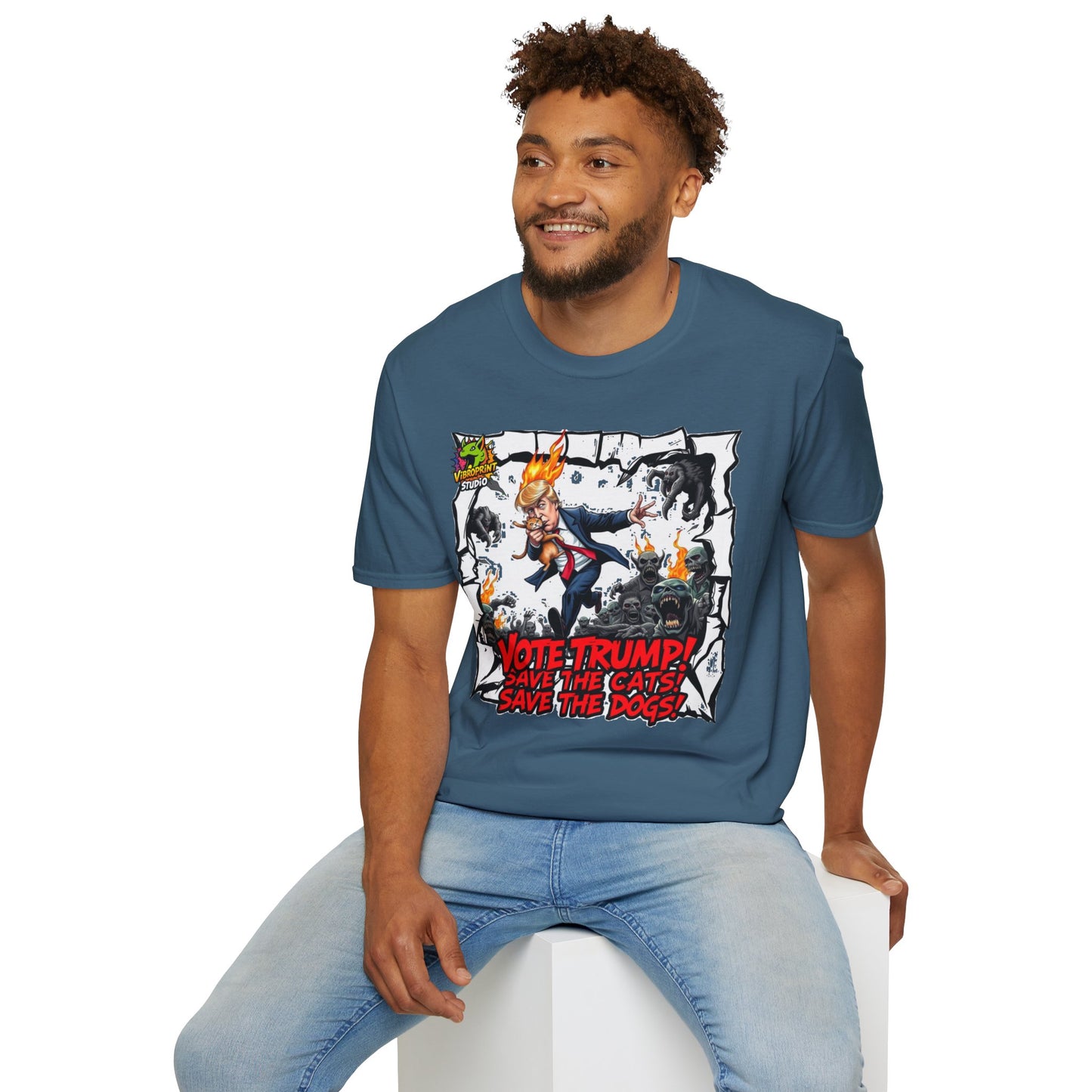 They're Eating the Dogs Tee | Funny Political Meme Shirt | Trump Election Satire Graphic Tee