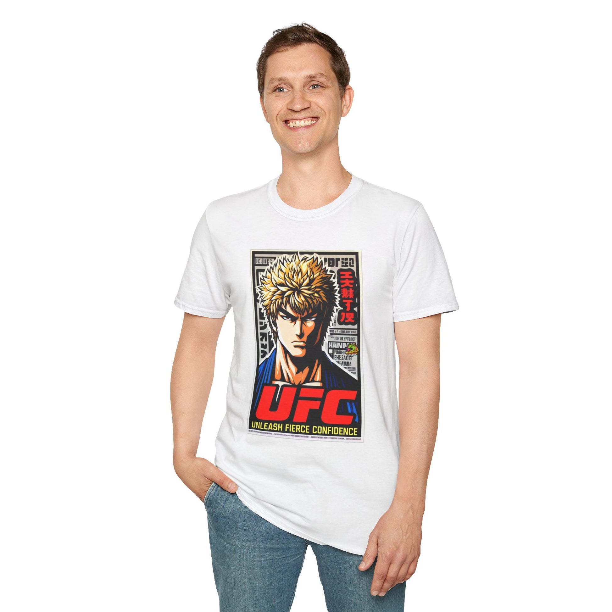 spooky season fashion - UFC T Shirt | Unleash Fierce Confidence | UFC Tee for Gym Inspired by Baki - spooky season. unique graphic tee featuring iconic horror characters. Order yours now and stand out with this exclusive piece!