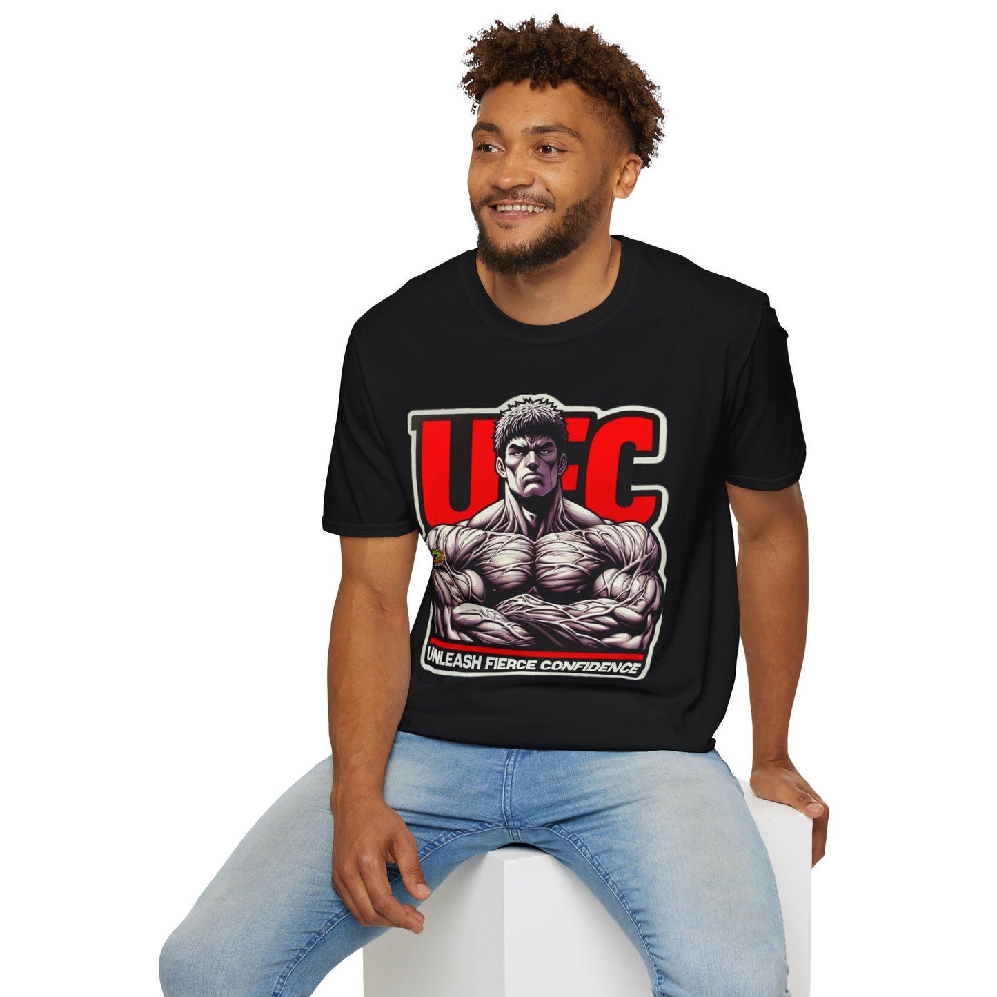 Fans - UFC T Shirt | Unleash Fierce Confidence | UFC Tee with Baki Anime Strength for Fitness Fans - premium material. perfect gift idea. Order yours now and stand out with this exclusive piece!