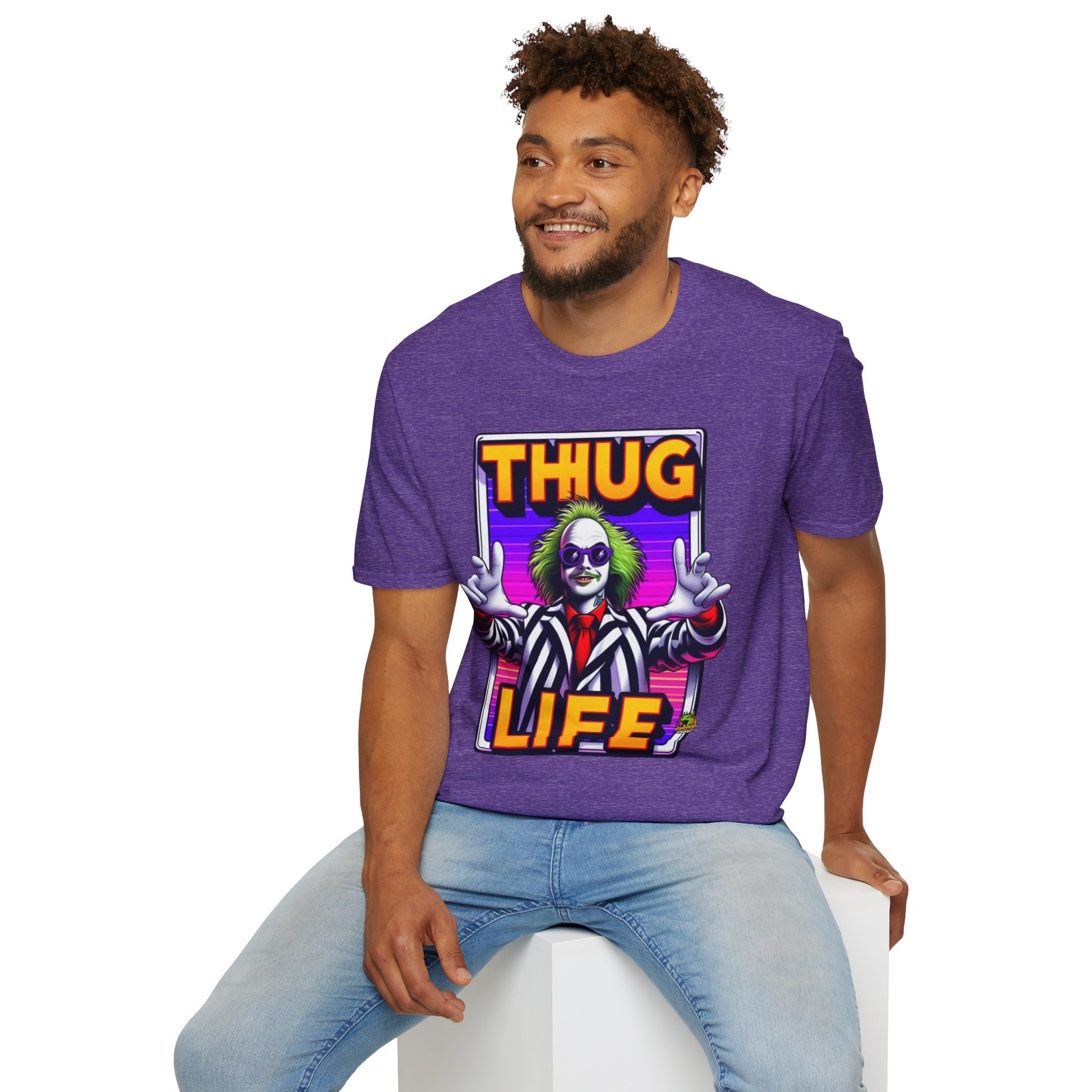 | - Beetlejuice Shirt | Funny Thug Life Halloween Tee | Classic Beetlejuice Graphic T-Shirt - custom-made. limited stock. Order yours now and stand out with this exclusive piece!