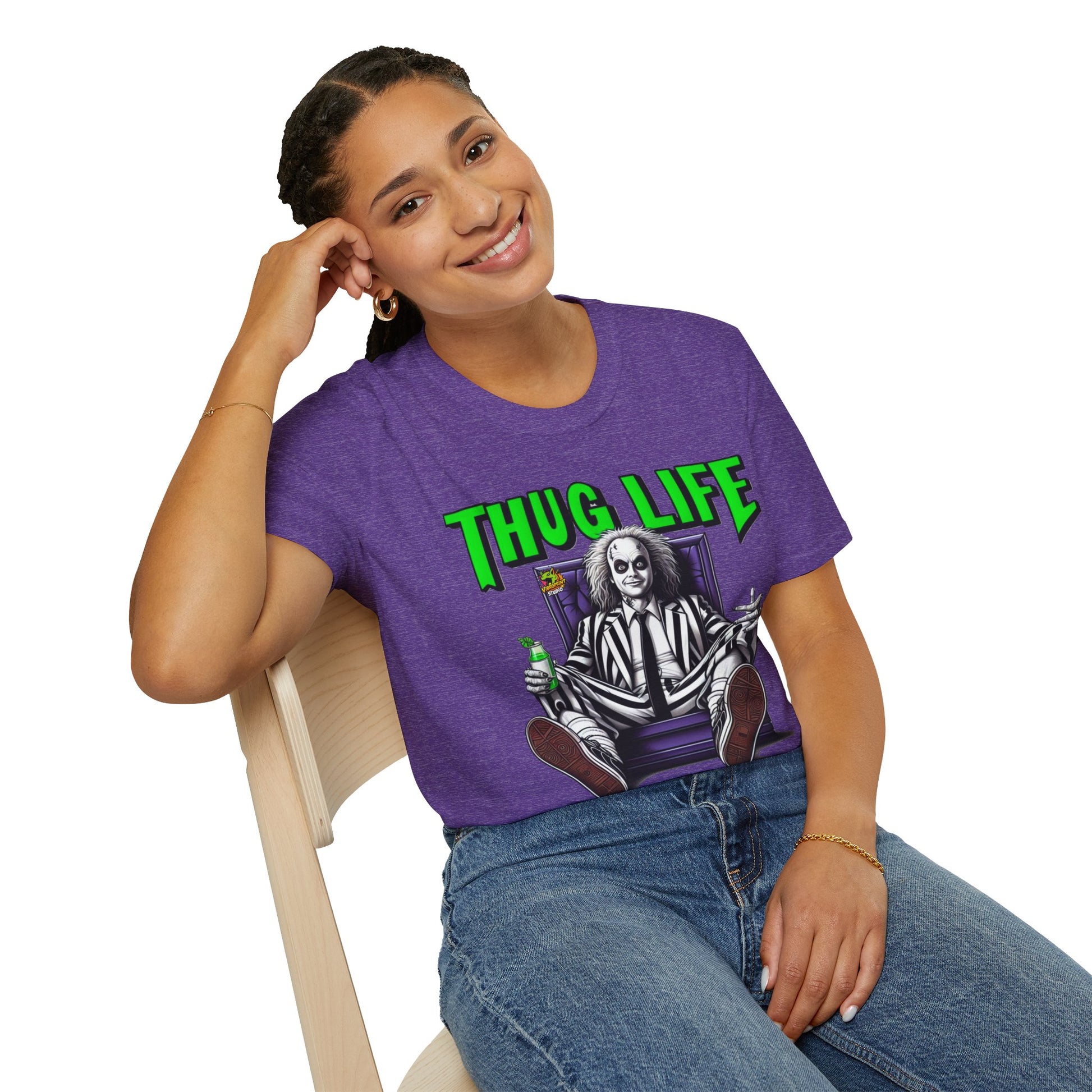 Beetlejuice - Beetlejuice Shirt | Thug Life Halloween T-Shirt | Creepy Beetlejuice Graphic Tee - premium material. limited stock. Order yours now and stand out with this exclusive piece!