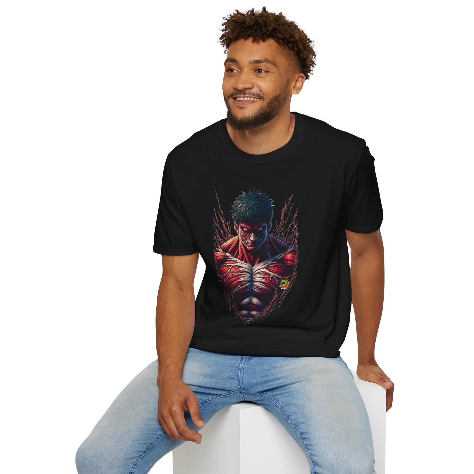 product - UFC T Shirt | Unleash Fierce Confidence | UFC Tee with Baki Anime Elements for Fitness Lovers - custom-made. perfect gift idea. Order yours now and stand out with this exclusive piece!