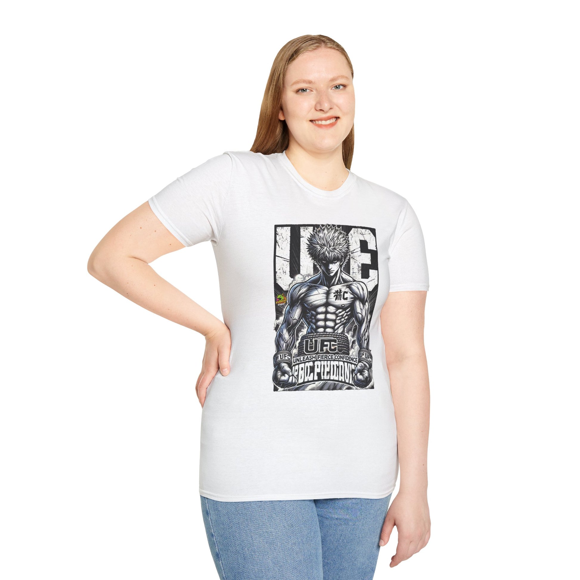 Motivational - UFC T Shirt | Unleash Fierce Confidence | Motivational UFC Tee with Baki Anime T-Shirt design - premium material. perfect gift idea. Order yours now and stand out with this exclusive piece!