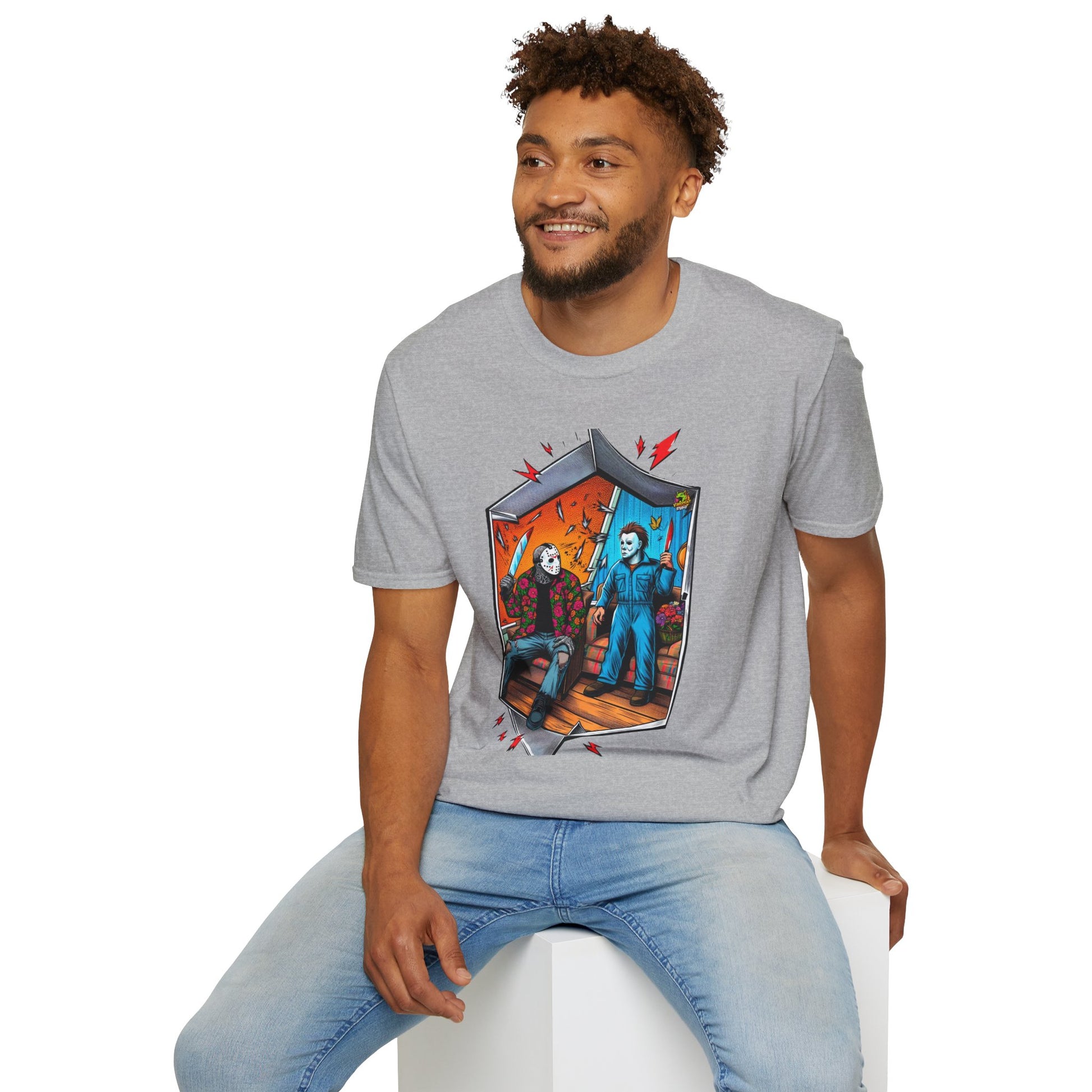 Jason - Michael Myers Shirt | Jason Voorhees Funny Picnic Halloween Tee - custom-made. limited stock. Order yours now and stand out with this exclusive piece!