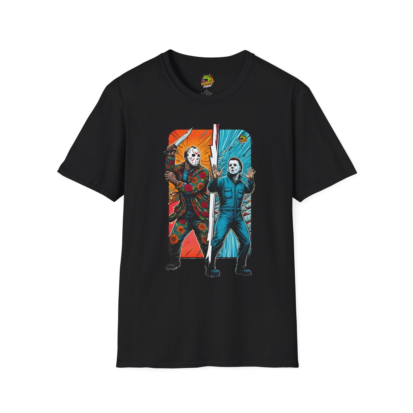 | - Jason Voorhees & Michael Myers Funny Horror Tee | Halloween Shirt - custom-made. limited stock. Order yours now and stand out with this exclusive piece!