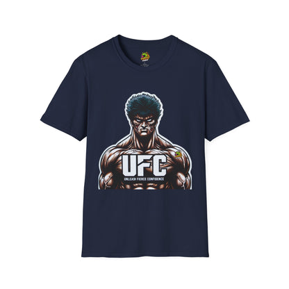 for - UFC T Shirt | Unleash Fierce Confidence | UFC Tee with Baki Anime Motivation for Fitness - custom-made. perfect gift idea. Order yours now and stand out with this exclusive piece!