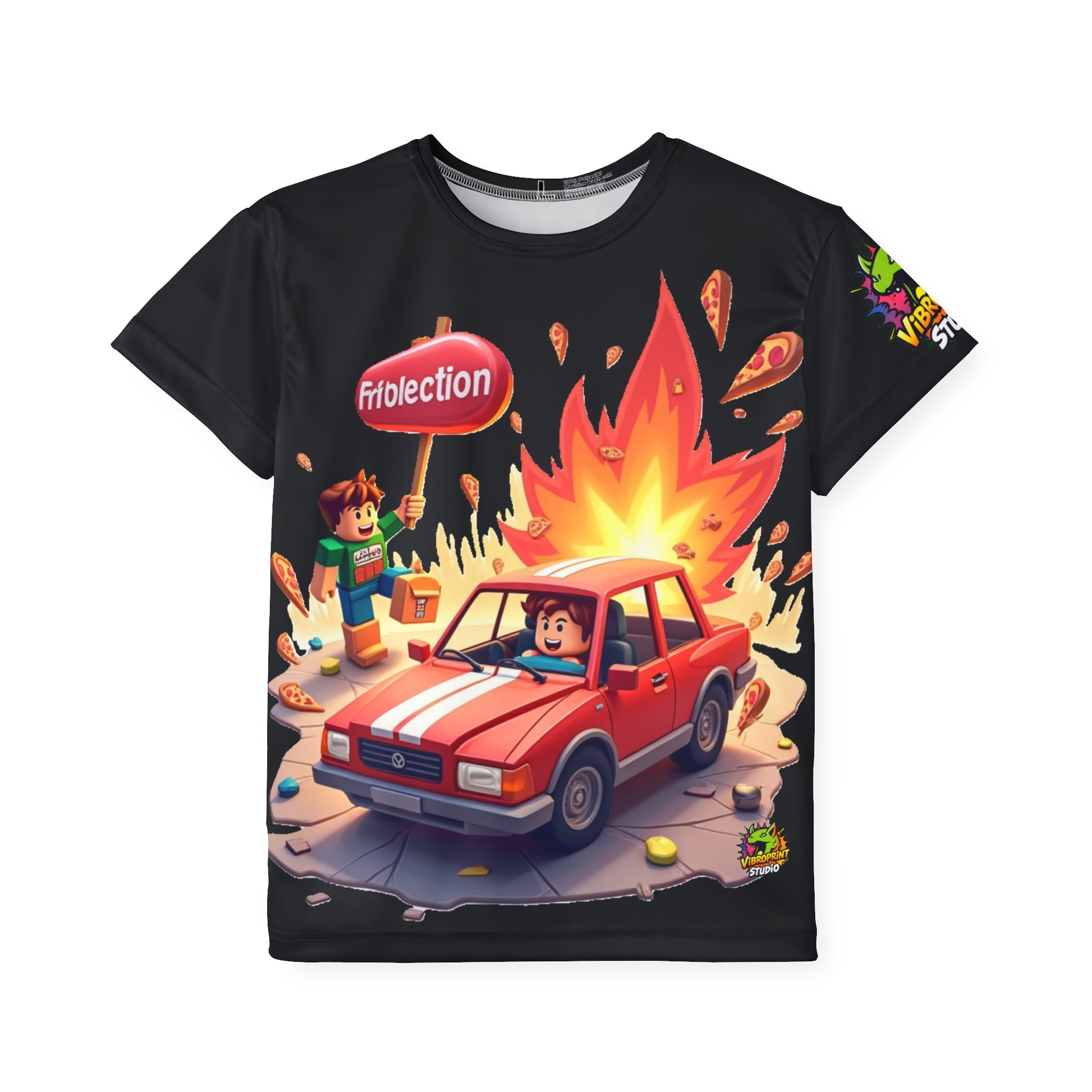 Roblox T-Shirt - Fun character design for kids gaming apparel. Vibroprint Studio Roblox-inspired kids tee.