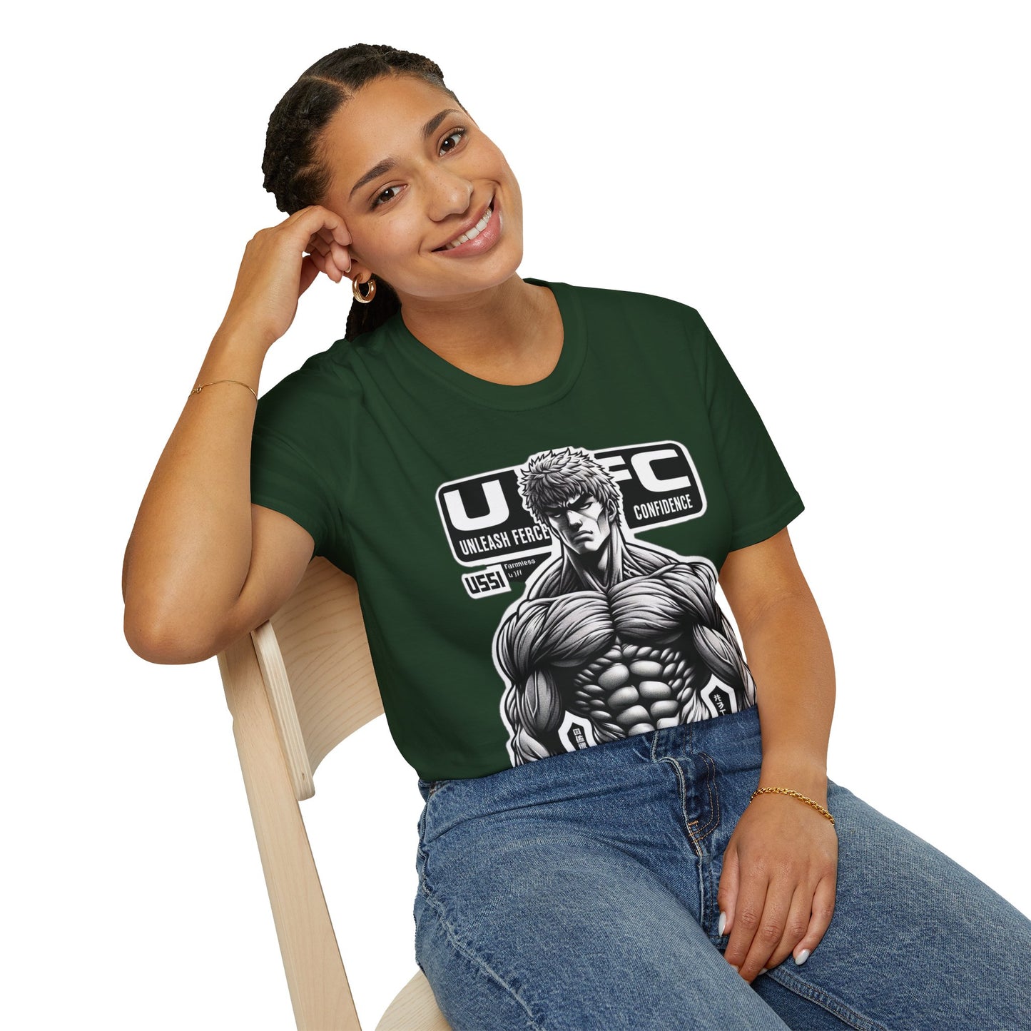 Tee - UFC T Shirt | Unleash Fierce Confidence | UFC Tee Inspired by Baki Anime T Shirt for Fitness Lovers - custom-made. limited stock. Order yours now and stand out with this exclusive piece!