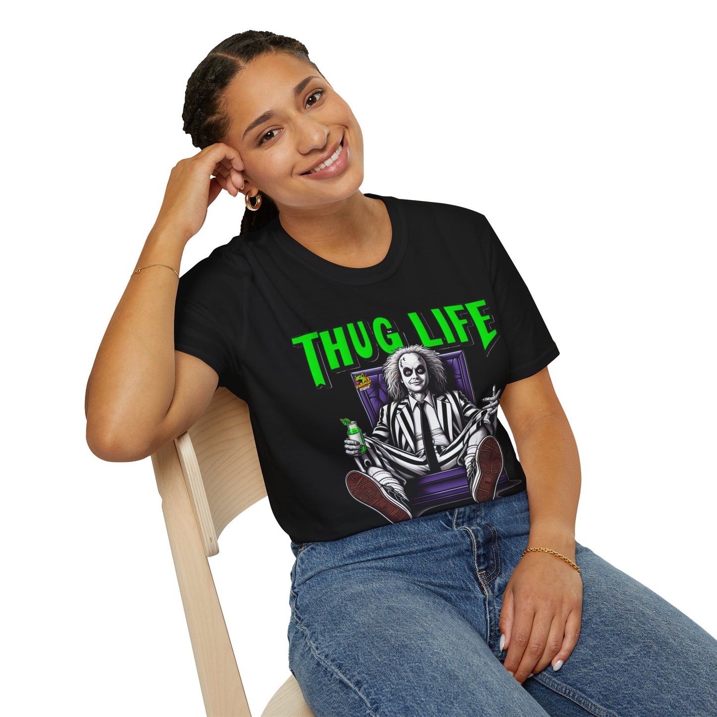 Life - Beetlejuice Shirt | Thug Life Halloween T-Shirt | Creepy Beetlejuice Graphic Tee - custom-made. limited stock. Order yours now and stand out with this exclusive piece!