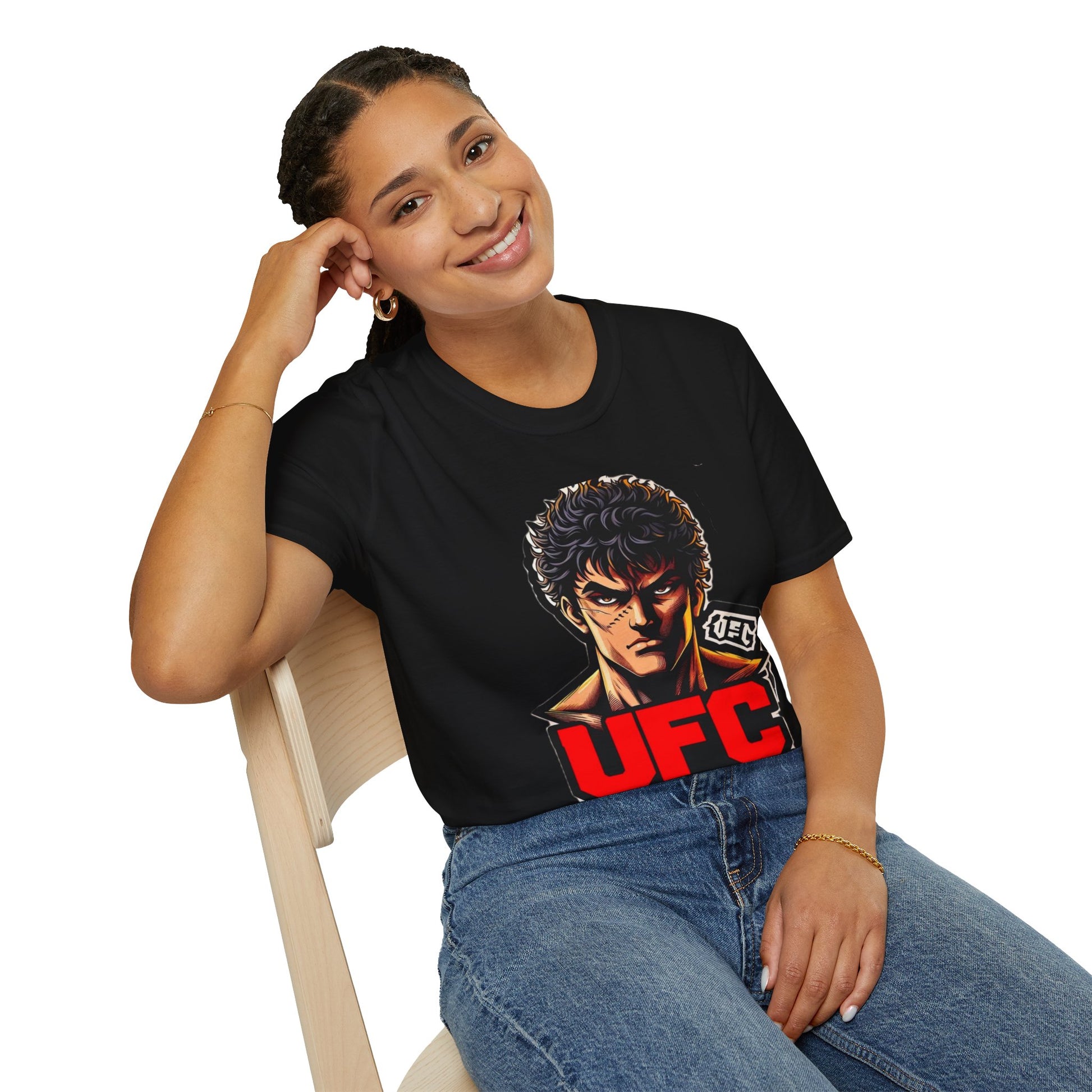 | - UFC T Shirt | Unleash Fierce Confidence | Motivational UFC Tee with Baki Anime Elements - custom-made. limited stock. Order yours now and stand out with this exclusive piece!