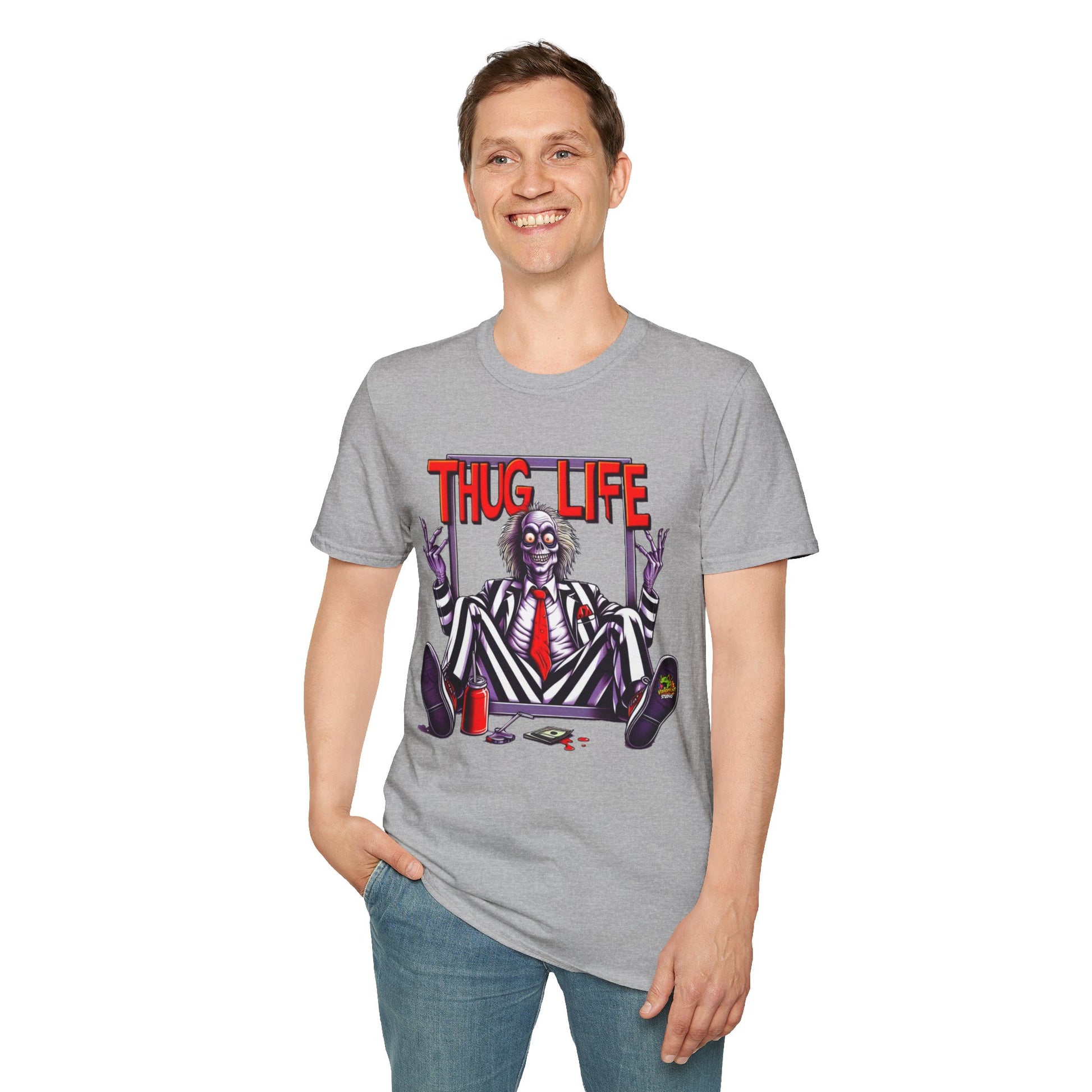 high-quality - Beetlejuice Shirt | Funny Thug Life Graphic T-Shirt | Halloween Beetlejuice Tee - custom-made. limited stock. Order yours now and stand out with this exclusive piece!