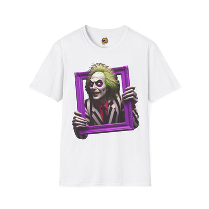 T-Shirt - Beetlejuice Shirt | Halloween Horror Graphic Tee | Classic Beetlejuice Movie Design | Funny Halloween T-Shirt - premium material. limited stock. Order yours now and stand out with this exclusive piece!