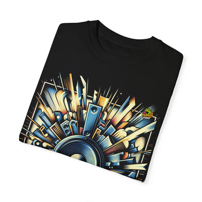 Vibes - Booming Sound Waves & Music Notes Rapper Merch | Hip-Hop Vibes T-Shirt - custom-made. perfect gift idea. Order yours now and stand out with this exclusive piece!