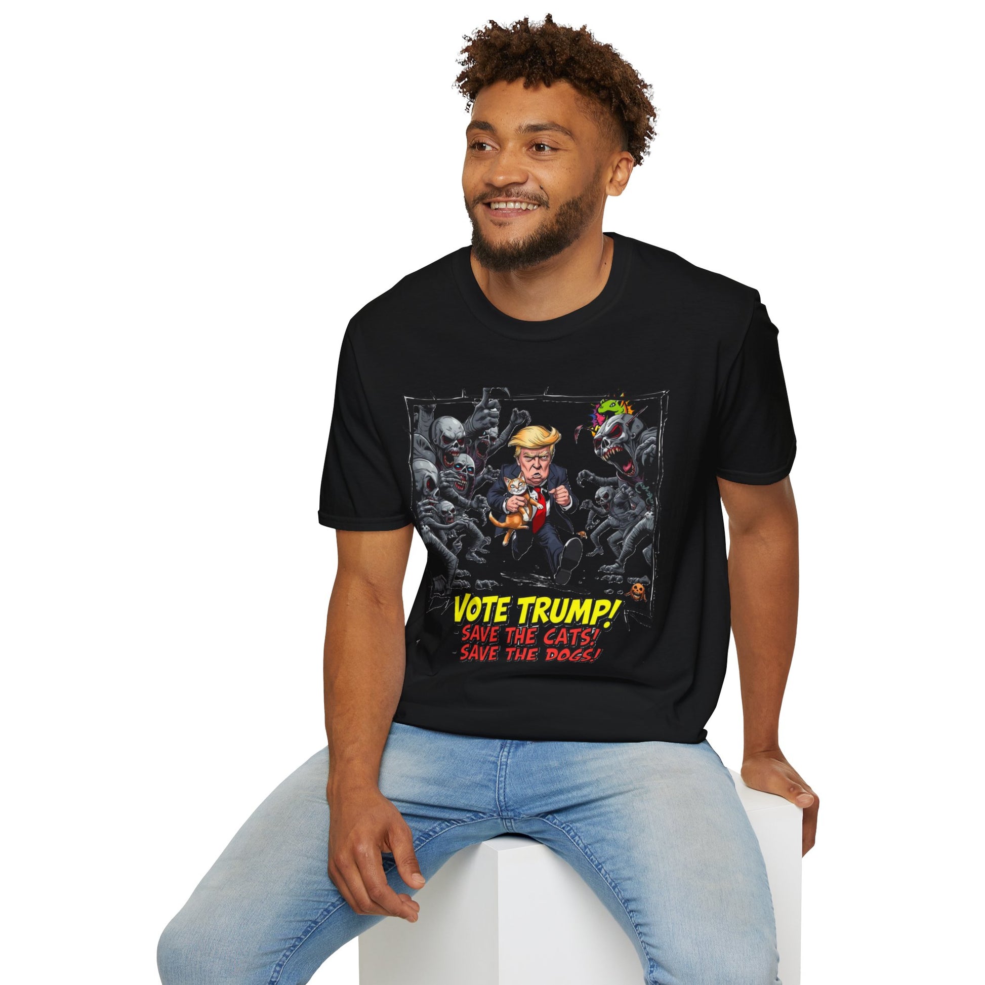 They're - They're Eating the Dogs Shirt | Political Humor Graphic Tee | Satire Trump Election T-Shirt - custom-made. perfect gift idea. Order yours now and stand out with this exclusive piece!