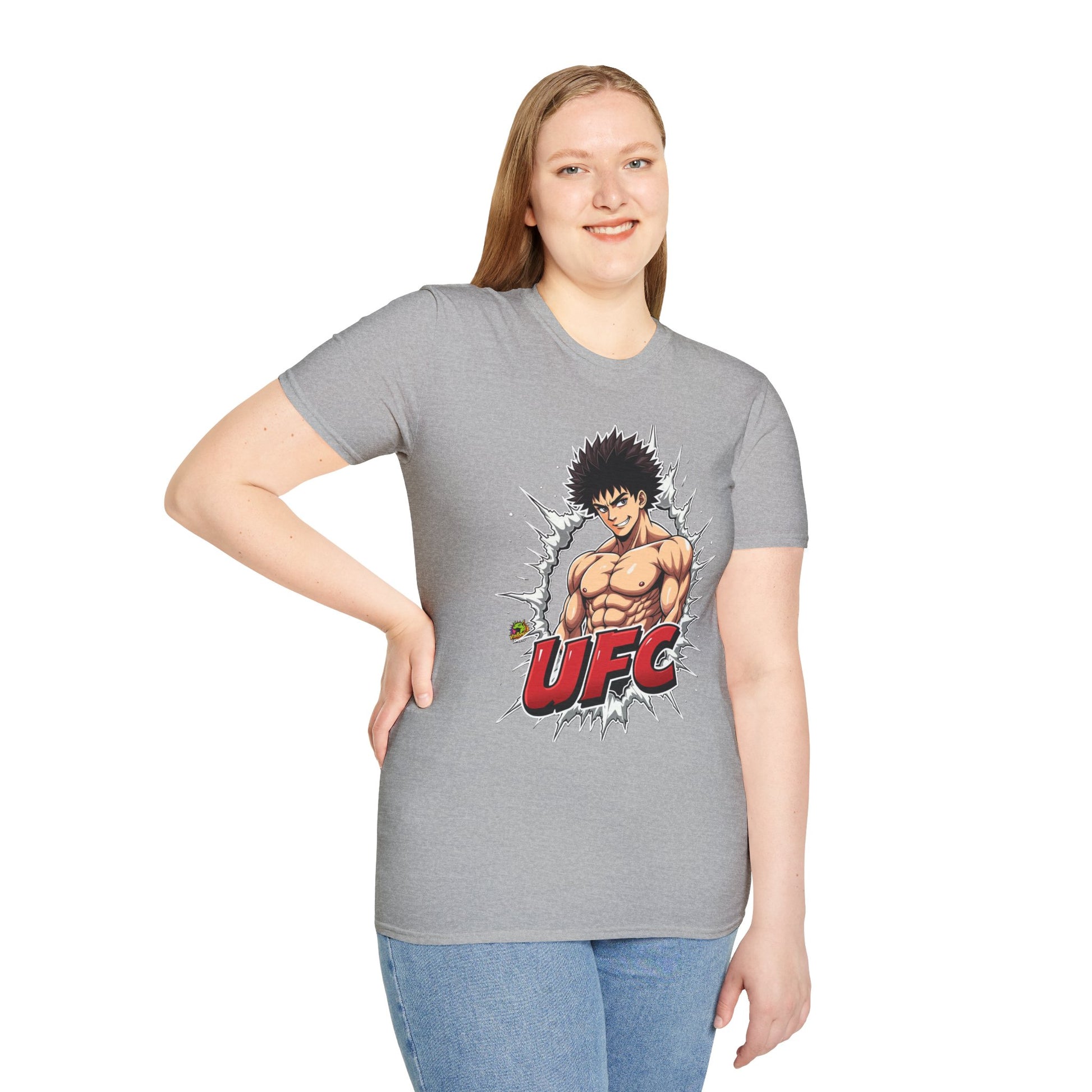 Tee - UFC T Shirt | Unleash Fierce Confidence | Motivational UFC Tee with Baki Anime Elements - premium material. perfect gift idea. Order yours now and stand out with this exclusive piece!