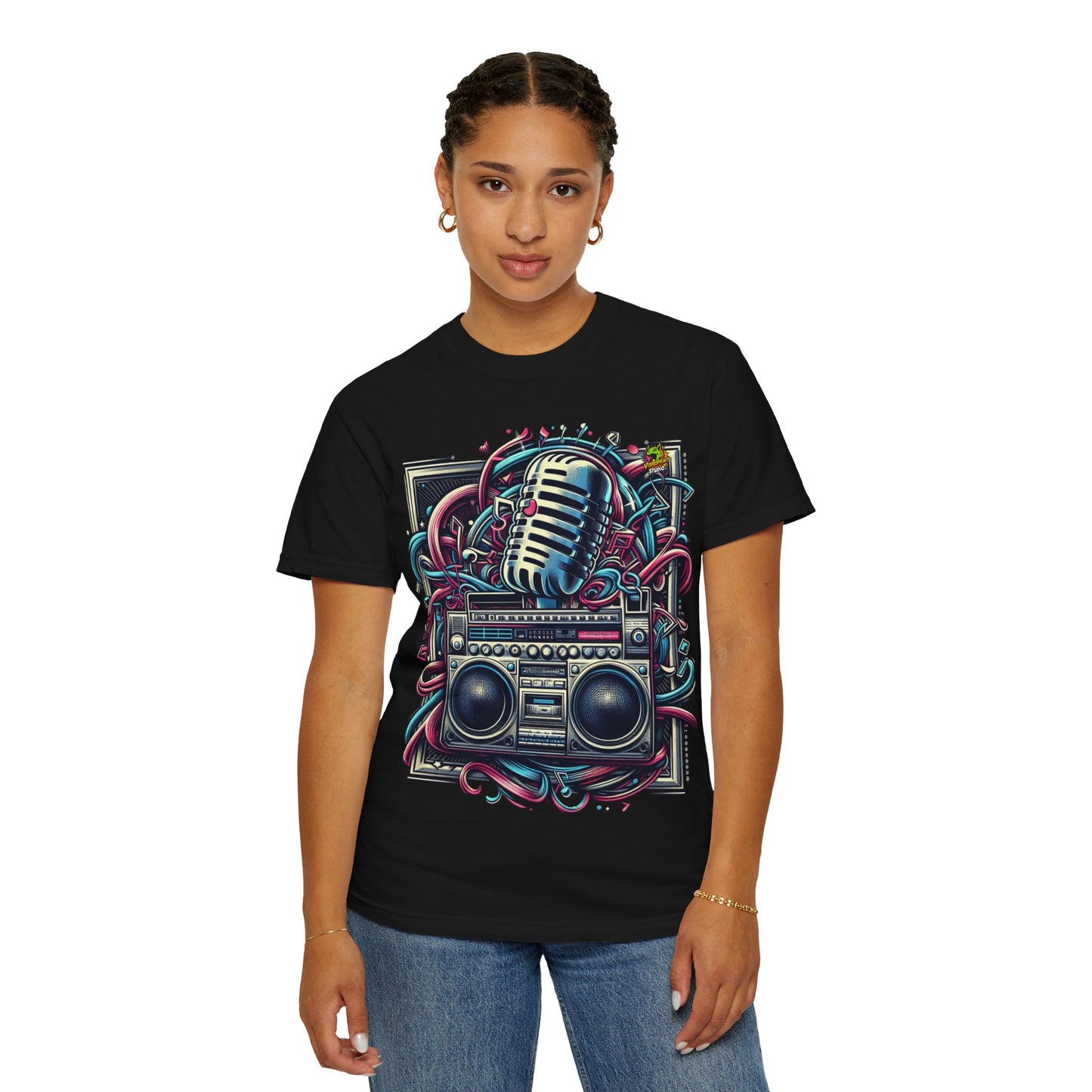 Merch - Bold Microphone & Boombox Rapper Merch | Hip-Hop Street Music Design - custom-made. perfect gift idea. Order yours now and stand out with this exclusive piece!