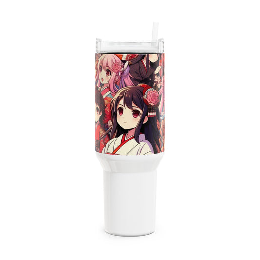 Stanley cup | Geek Drinkware for Anime Fans | Colorful Cartoon Tumbler for Gamers - High Quality Image