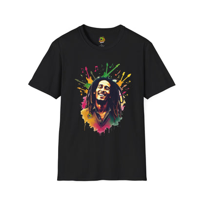 Bob Marley T-Shirt - Vibrant Rasta Energy - High Quality Image