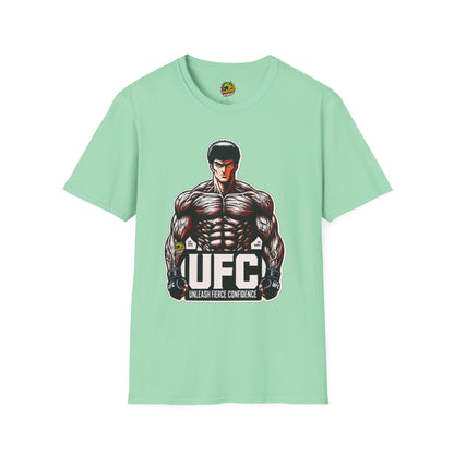 Baki - UFC T Shirt | Unleash Fierce Confidence | UFC Tee with Baki Anime Inspiration for Athletes - custom-made. perfect gift idea. Order yours now and stand out with this exclusive piece!