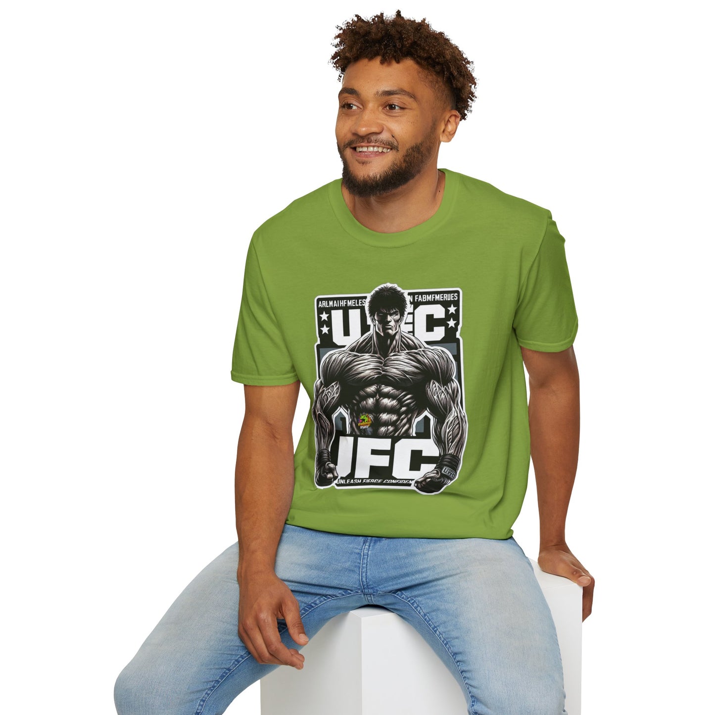 UFC T Shirt | Unleash Fierce Confidence | UFC Tee with Baki Anime Strength for Fitness Enthusiasts