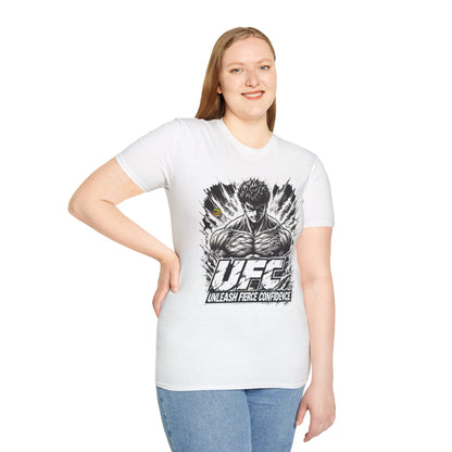 with - UFC T Shirt | Unleash Fierce Confidence | UFC Tee with Baki Anime T Shirt Motivation - custom-made. limited stock. Order yours now and stand out with this exclusive piece!