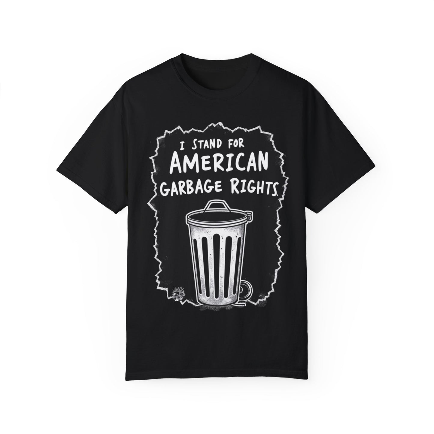 Garbage Rights T-Shirt - Patriotic Trump Election Campaign Tee, Stand Proudly with Humor and American Spirit - High Quality Image