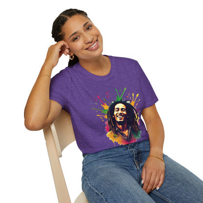 - - Bob Marley T-Shirt - Soulful Echoes - premium material. perfect gift idea. Order yours now and stand out with this exclusive piece!