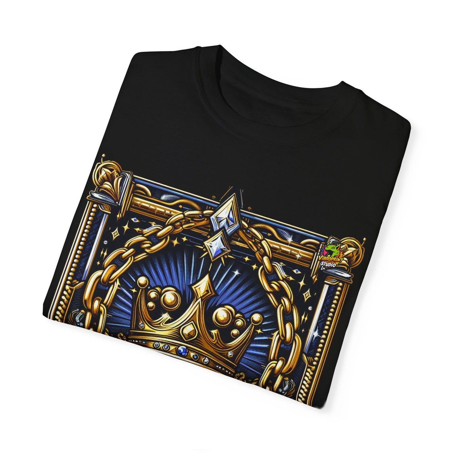 Crown - Gold Chains & Crown Rapper Merch | Luxury Hip-Hop T-Shirt Design - custom-made. perfect gift idea. Order yours now and stand out with this exclusive piece!