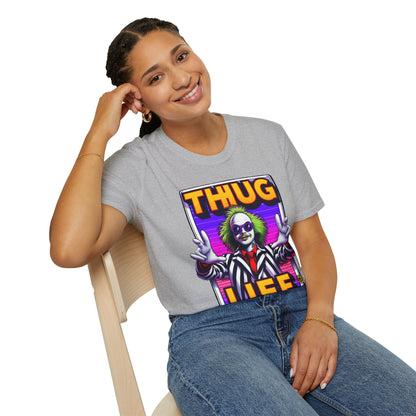 | - Beetlejuice Shirt | Funny Thug Life Halloween Tee | Classic Beetlejuice Graphic T-Shirt - custom-made. perfect gift idea. Order yours now and stand out with this exclusive piece!