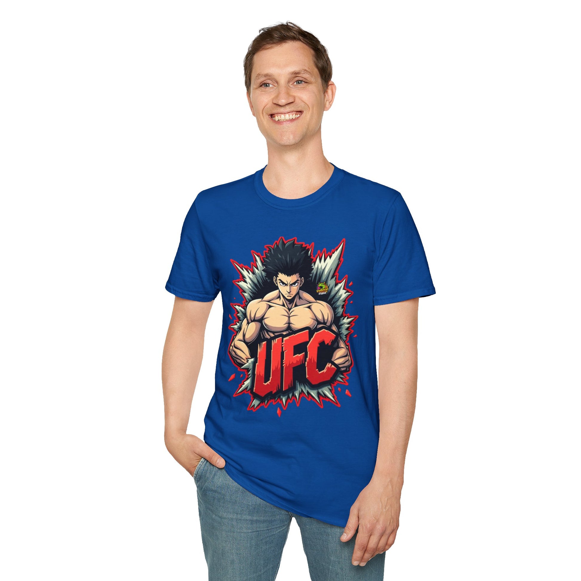 UFC - UFC T Shirt | Unleash Fierce Confidence | UFC Tee with Baki Anime Inspiration for Gym - premium material. perfect gift idea. Order yours now and stand out with this exclusive piece!