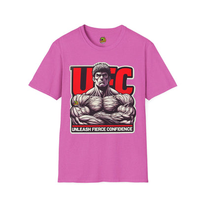 Confidence - UFC T Shirt | Unleash Fierce Confidence | UFC Tee with Baki Anime Strength for Fitness Fans - custom-made. limited stock. Order yours now and stand out with this exclusive piece!