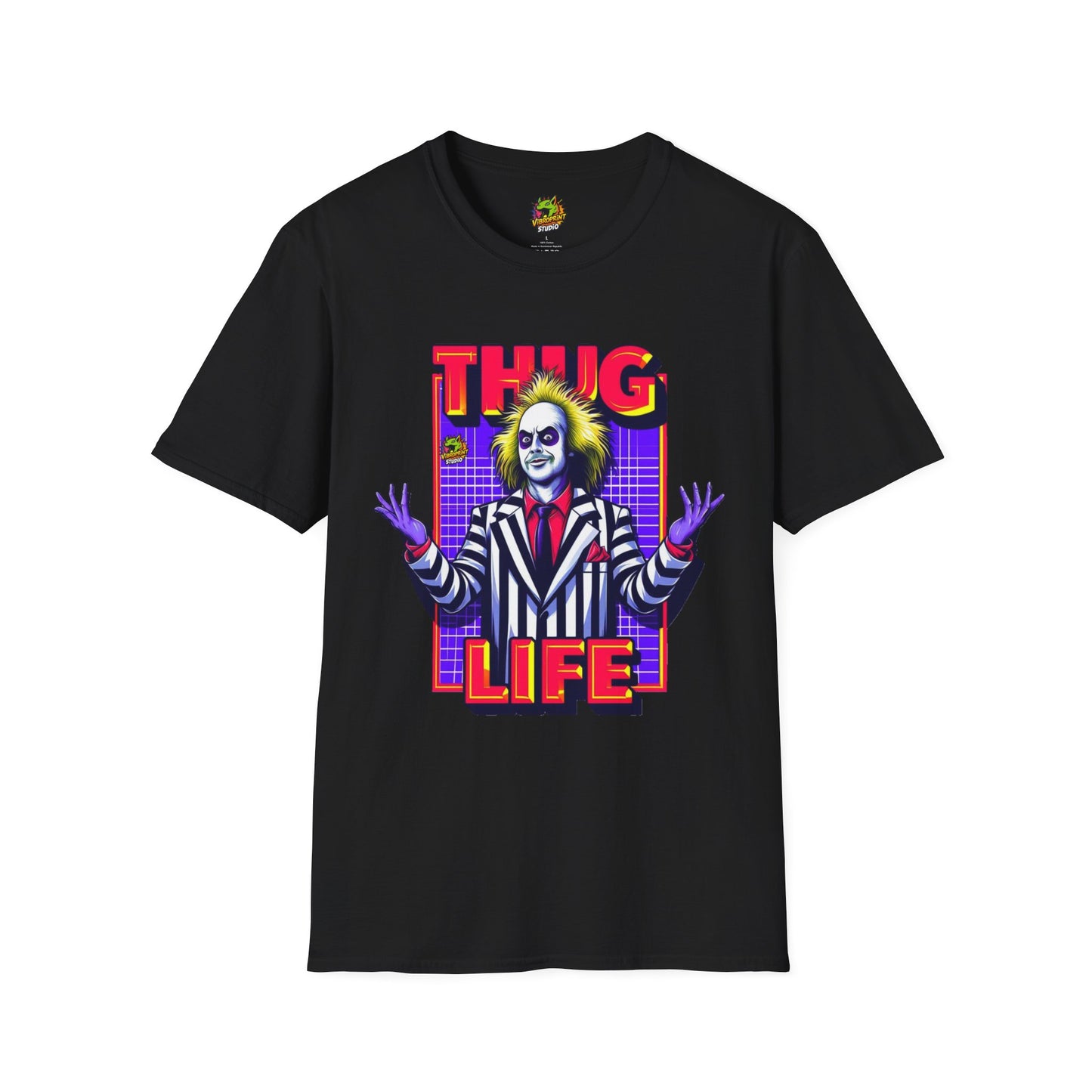 Beetlejuice Shirt | Halloween Thug Life Tee | Classic Beetlejuice Graphic T-Shirt - High Quality Image