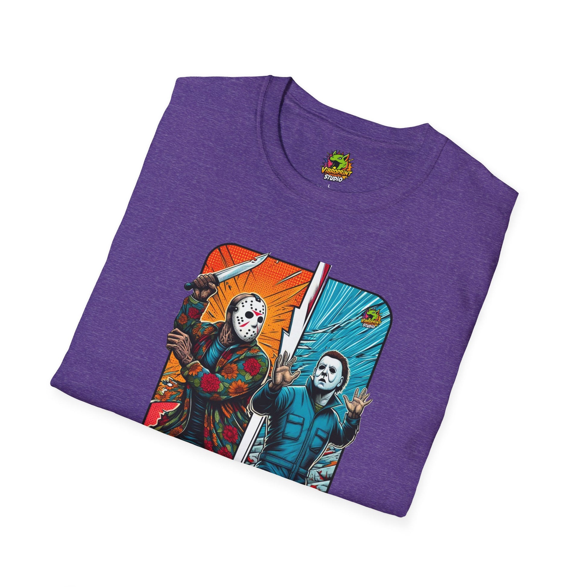 product - Jason Voorhees & Michael Myers Funny Horror Tee | Halloween Shirt - custom-made. perfect gift idea. Order yours now and stand out with this exclusive piece!