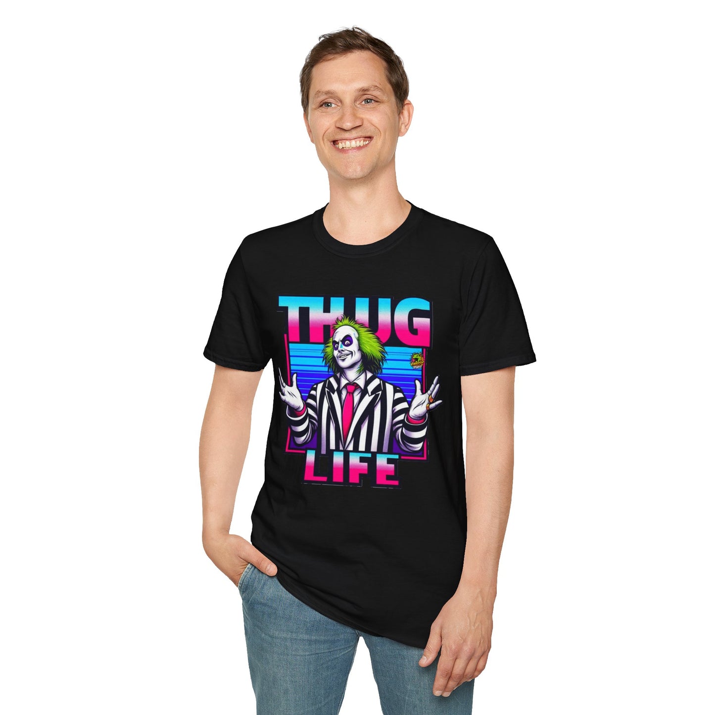 Halloween - Beetlejuice Shirt | Spooky Thug Life Tee | Halloween Beetlejuice Graphic Shirt for Men & Women - custom-made. perfect gift idea. Order yours now and stand out with this exclusive piece!