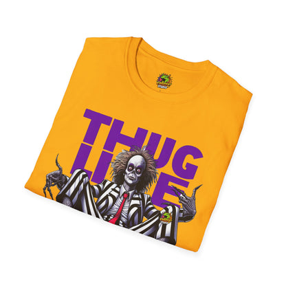 Tee - Beetlejuice Shirt | Thug Life Halloween Tee | Classic Beetlejuice Graphic T-Shirt for Fans - premium material. perfect gift idea. Order yours now and stand out with this exclusive piece!