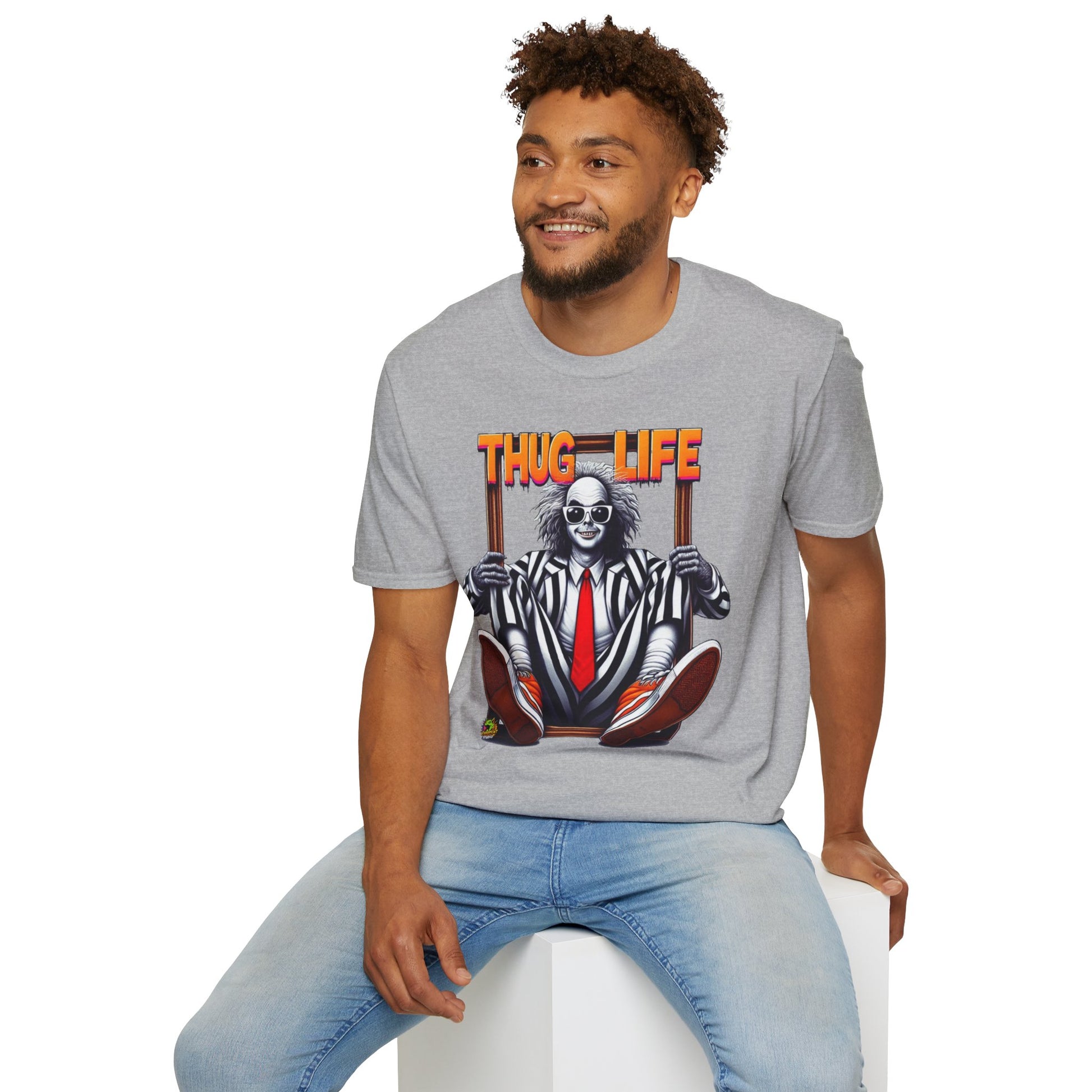 exclusive - Beetlejuice Shirt | Thug Life Inspired T-Shirt | Classic Halloween Beetlejuice Tee - custom-made. perfect gift idea. Order yours now and stand out with this exclusive piece!