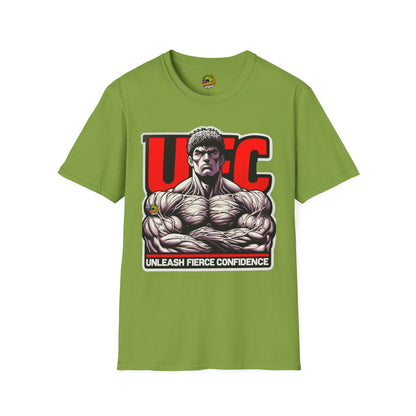 UFC - UFC T Shirt | Unleash Fierce Confidence | UFC Tee with Baki Anime Strength for Fitness Fans - custom-made. perfect gift idea. Order yours now and stand out with this exclusive piece!