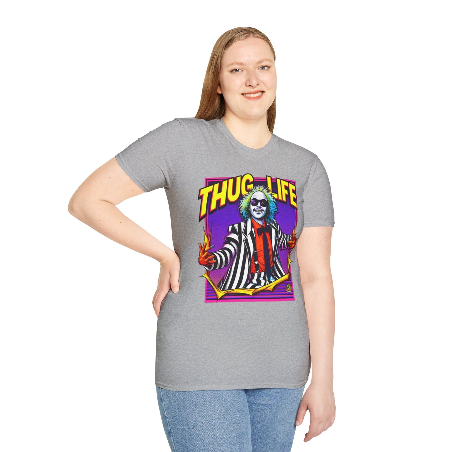 Beetlejuice - Beetlejuice Shirt | Thug Life Halloween T-Shirt | Creepy Beetlejuice Graphic Tee - premium material. limited stock. Order yours now and stand out with this exclusive piece!